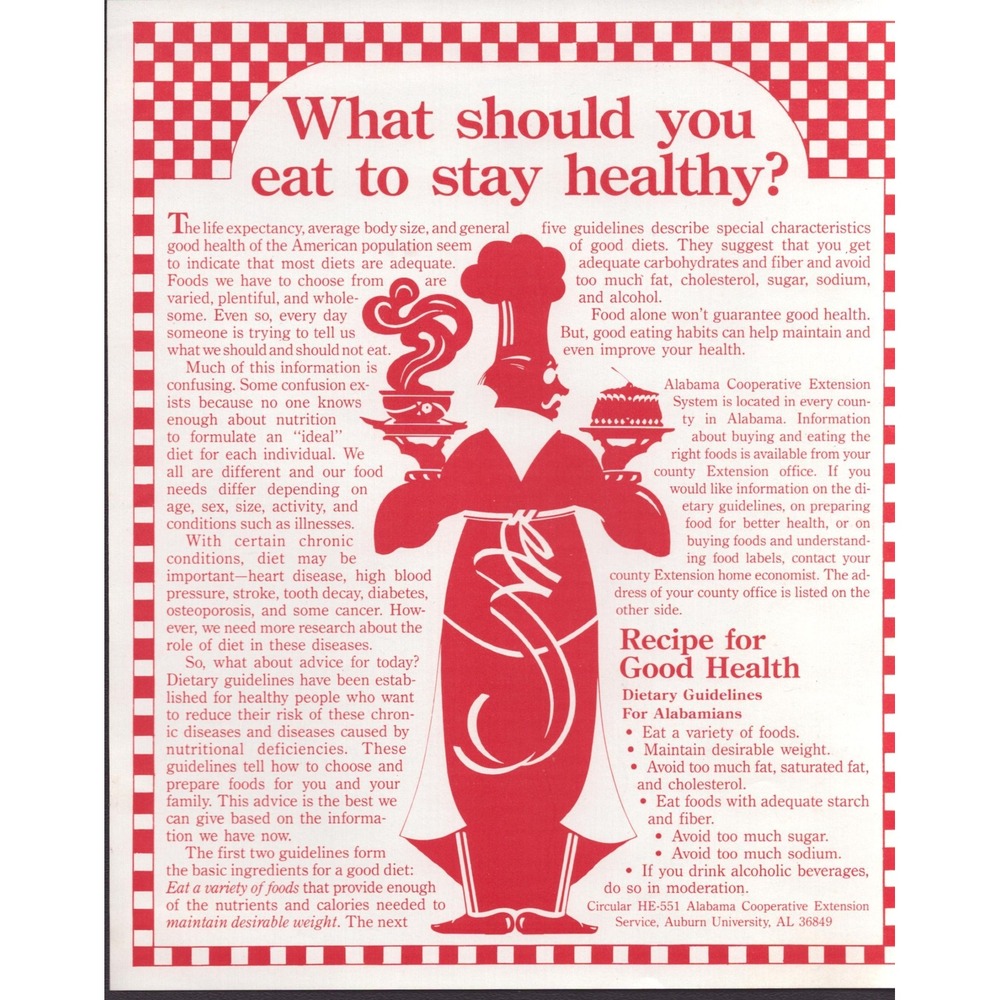 VTG Auburn U Alabama Cooperative Extension Service Health & Diet Pamphlets Lot - Picture 11 of 12